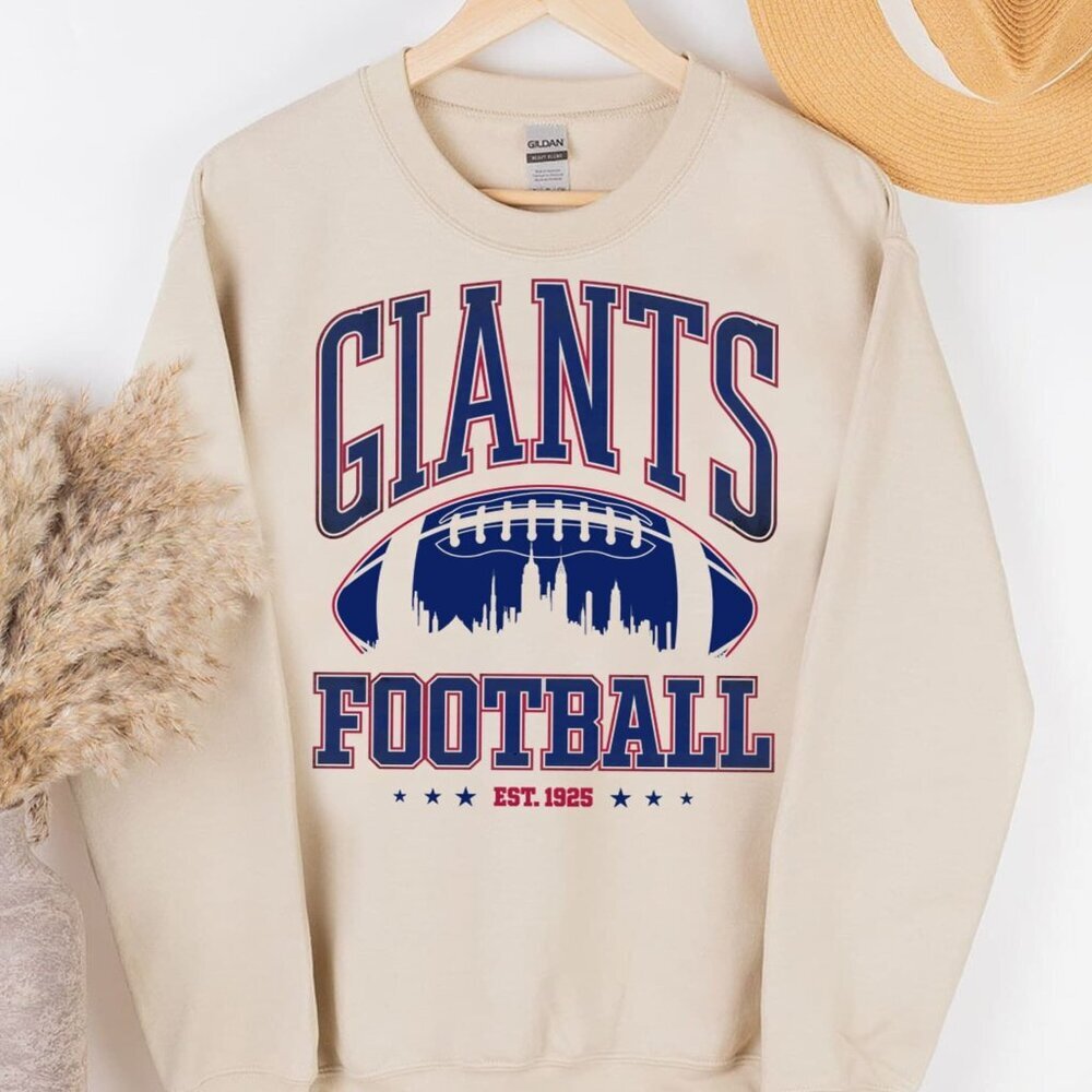 New York Giants Football NFL Retro Team Logo Sports Graphic Fan Sweatshirt 159